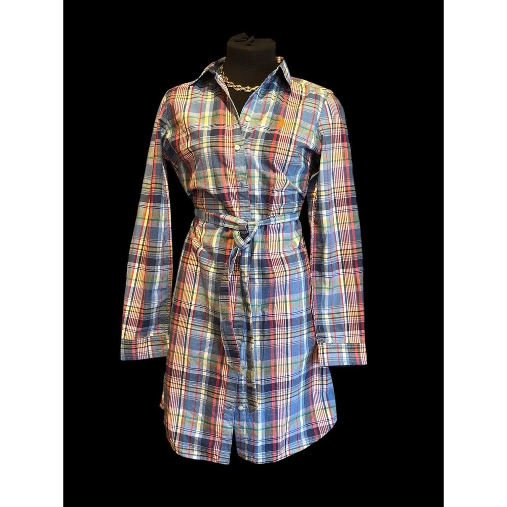 U.S. POLO ASSN PLAID OXFORD DRESS SIZE XS great condition great condition